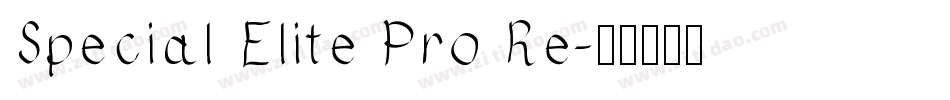 Special Elite Pro Re字体转换